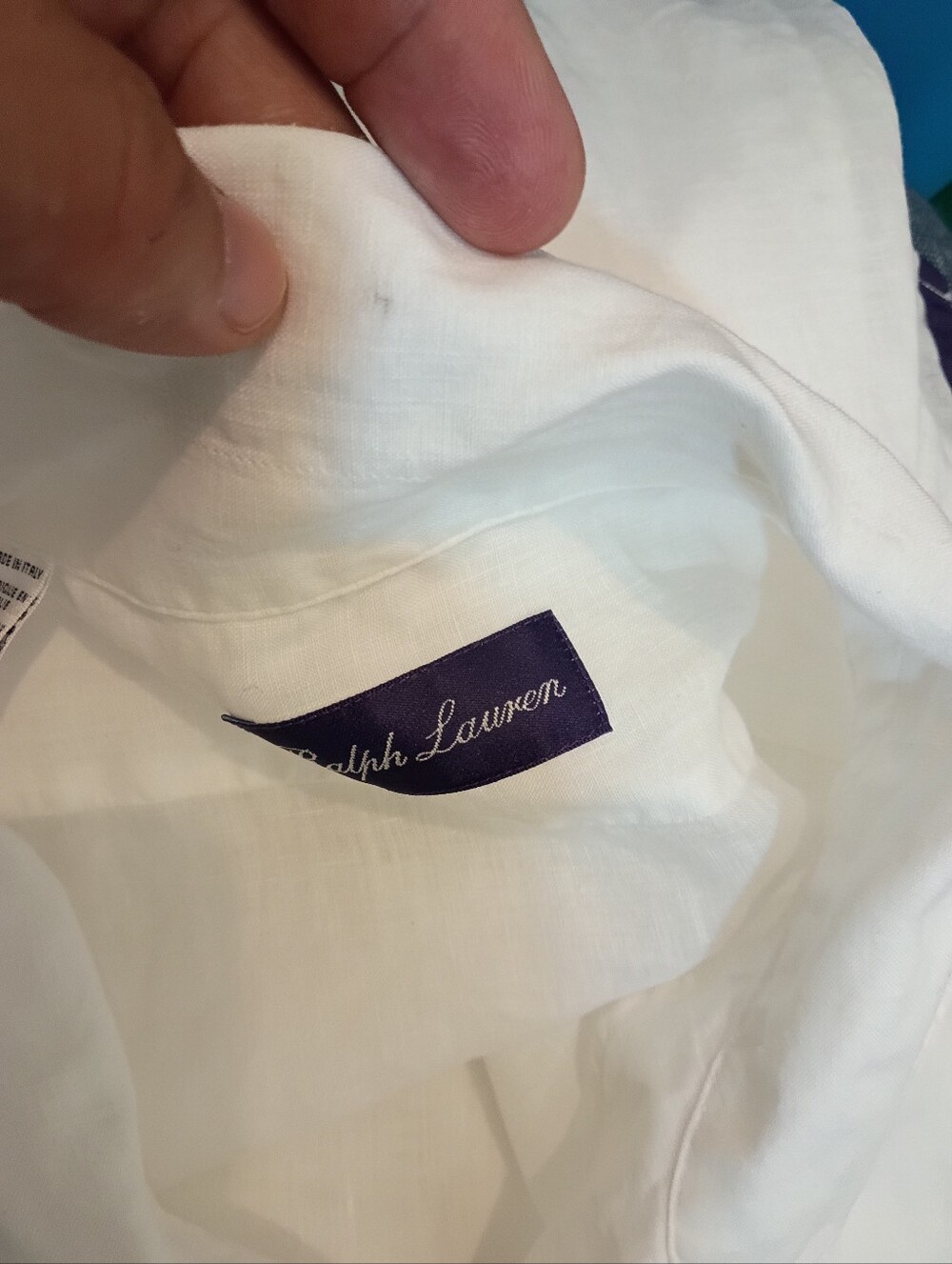 Ralph Lauren Purple Label 100% Linen Men's Luxury Shirt Size XL - Picture 7 of 8